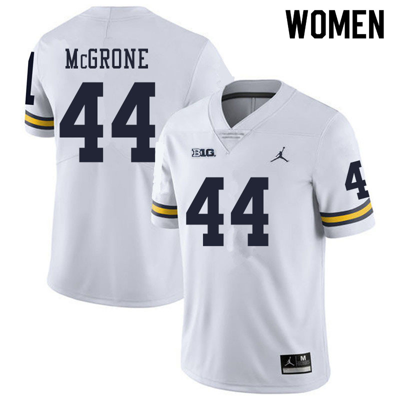 Women #44 Cameron McGrone Michigan Wolverines College Football Jerseys Sale-White